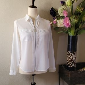 Michael Kors Long Sleeve Adjustable Blouse